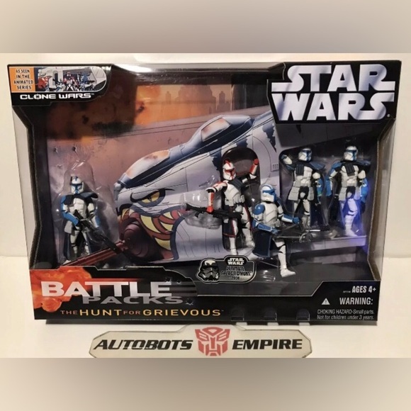 Vintage Hasbro Star Wars BATTLE PACK THE HUNT FOR GRIEVOUS Clone Wars Toy Comic